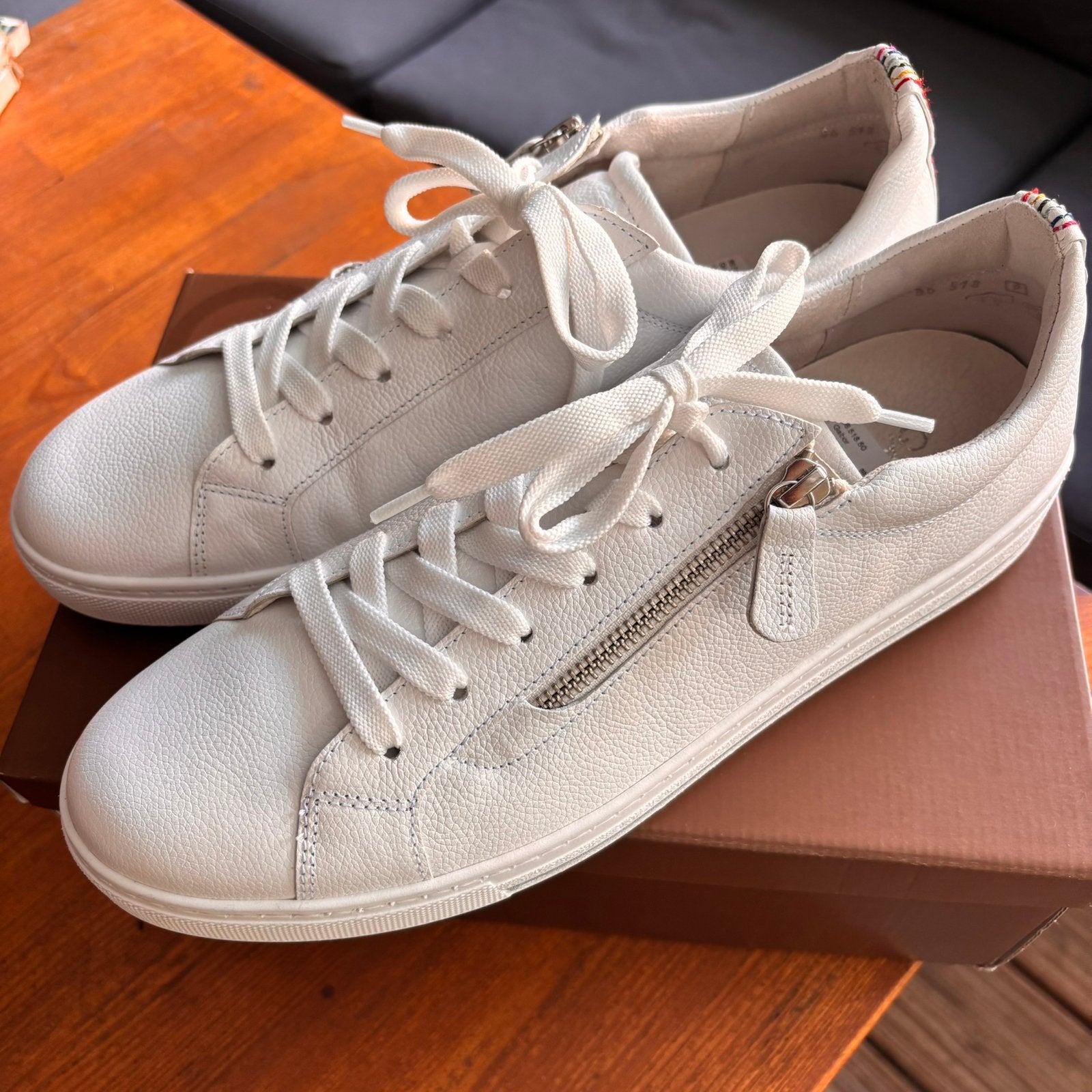 Gabor nieuwe maat 43 G (9) leren witte dames sneakers, Kleding | Dames, Wit, Nieuw, Ophalen of Verzenden, Sneakers of Gympen