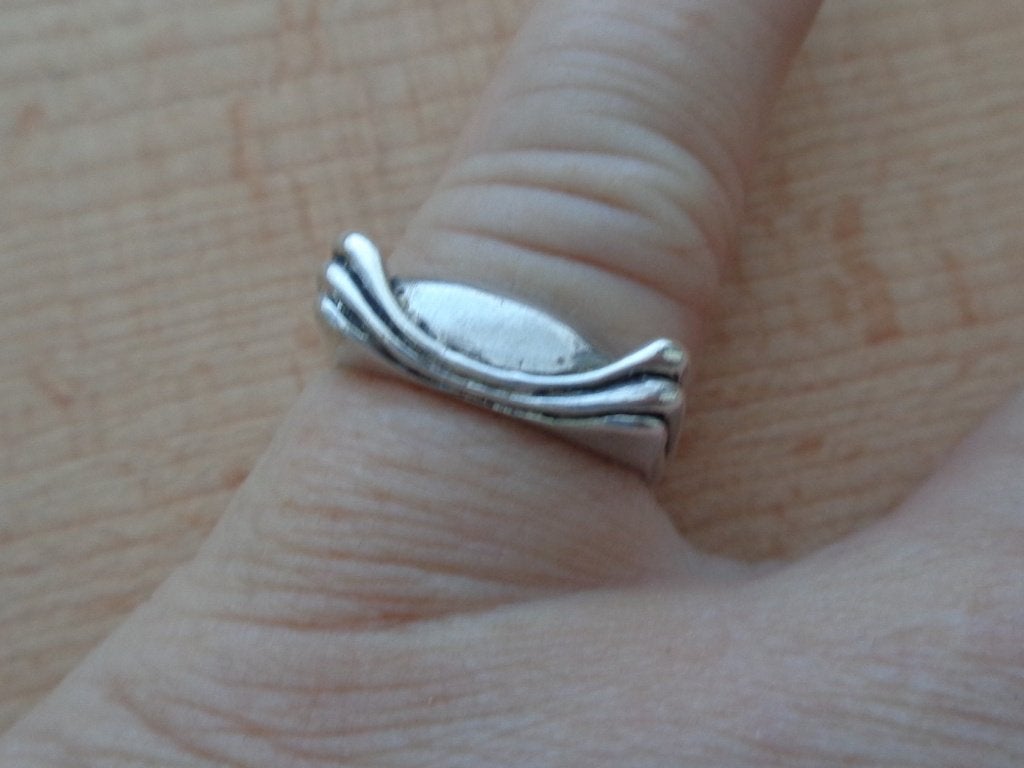 zilveren ring apart model [746], Sieraden, Tassen en Uiterlijk, Ringen, Verzenden, Zo goed als nieuw, 17 tot 18, Dame