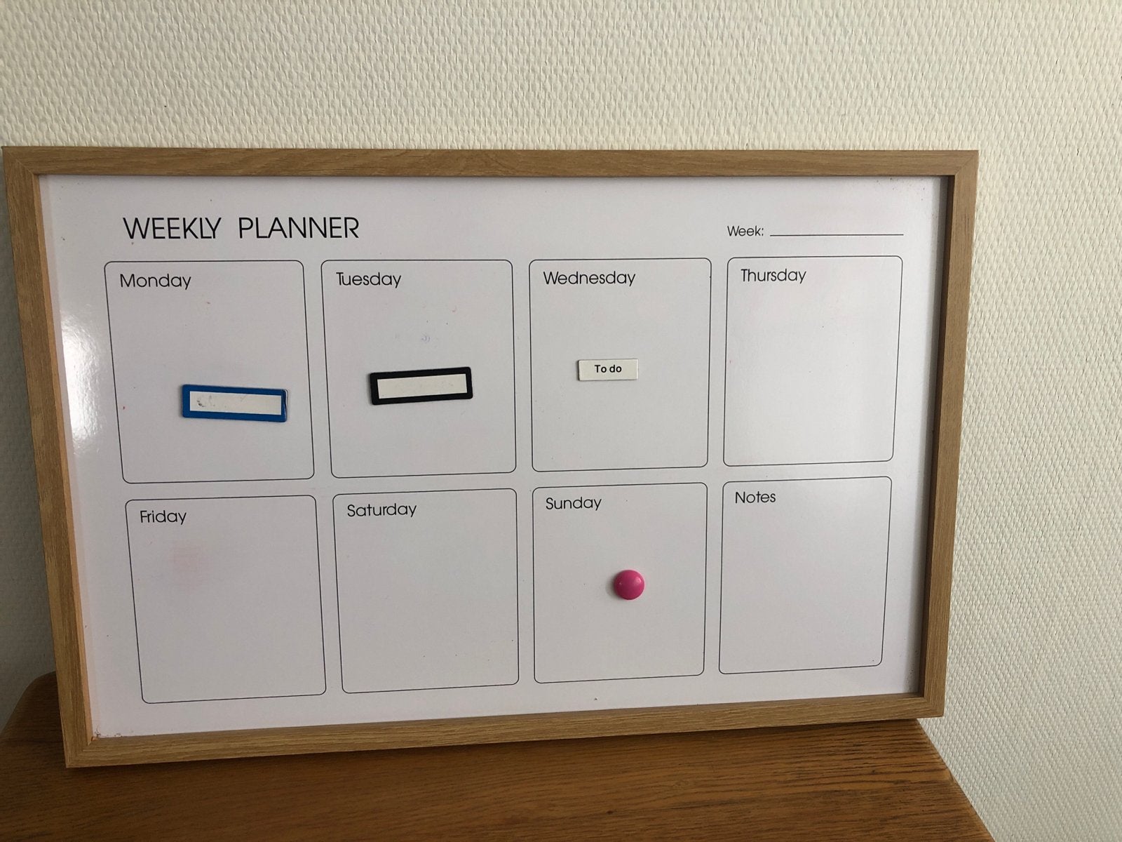 Whitebord weekplanner, Ophalen, Weekkalender, Zo goed als nieuw