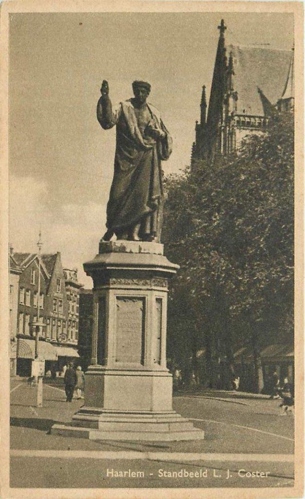 381-268-017 Haarlem Standbeeld, Verzenden, Voor 1920, Noord-Holland