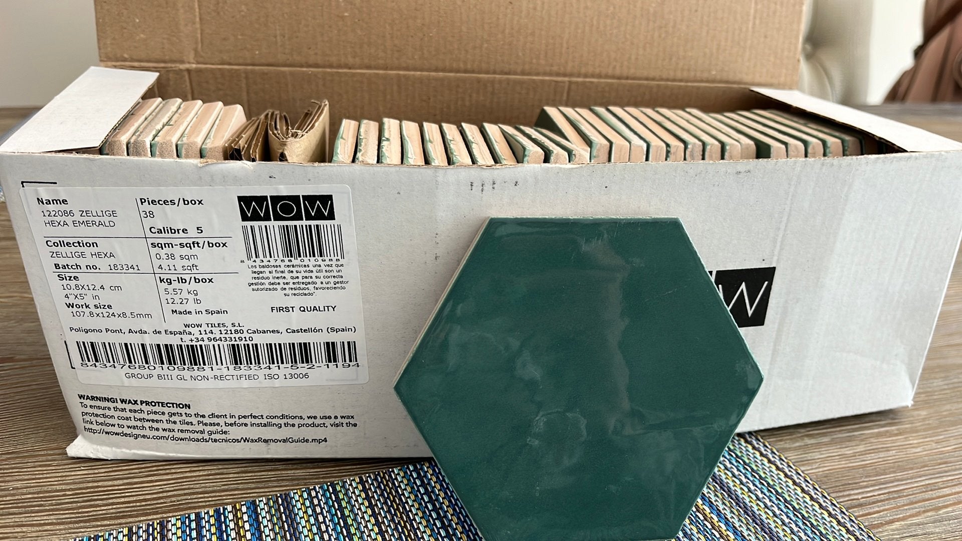 Hexagon tegels, Ophalen, Minder dan 5 m², Wandtegels, Keramiek