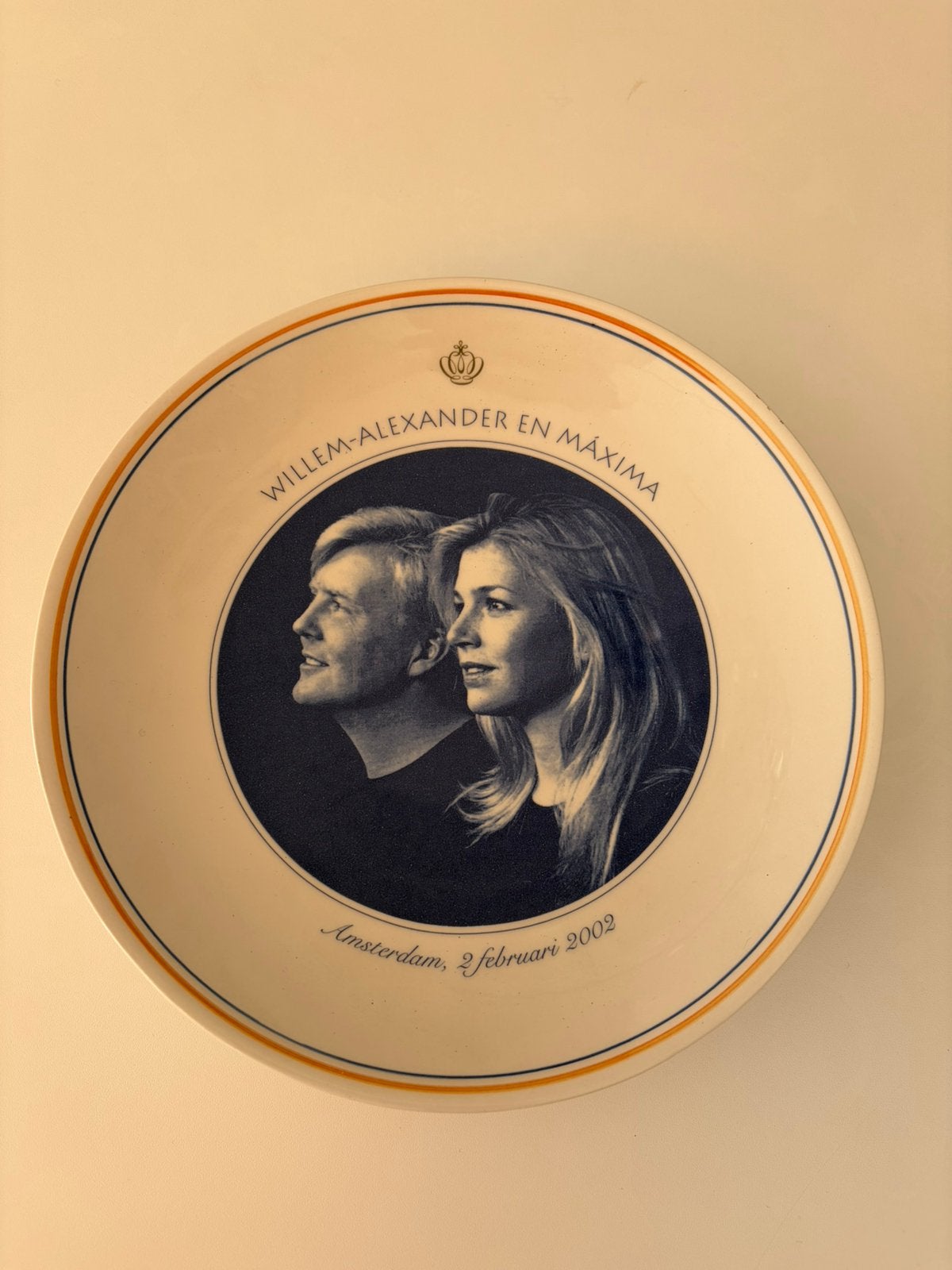 Kroningsbord Willem Alexander en Maxima, Antiek en Kunst, Antiek | Wandborden en Tegels, Ophalen of Verzenden