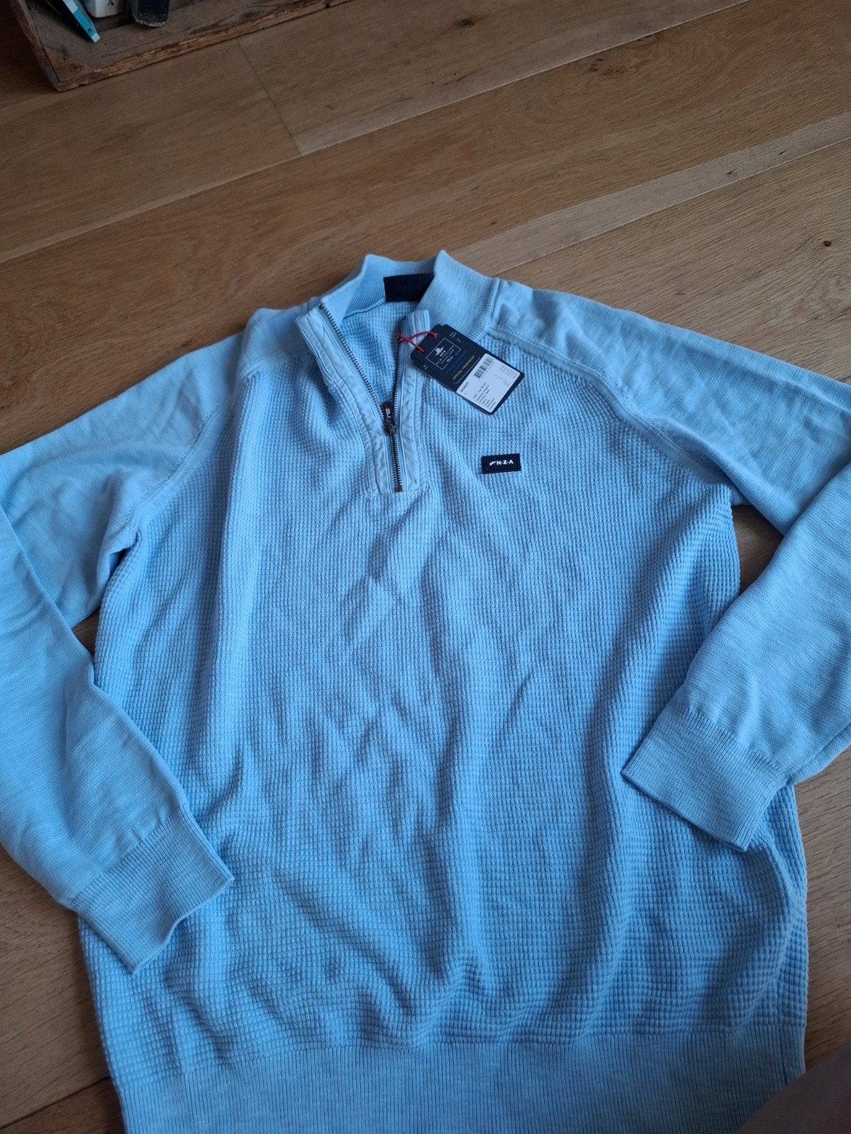 Nieuwe NZA New Zealand Auckland trui - Ice Blue mt xl, Maat 52/54 (L), Blauw, Nieuw, Ophalen of Verzenden