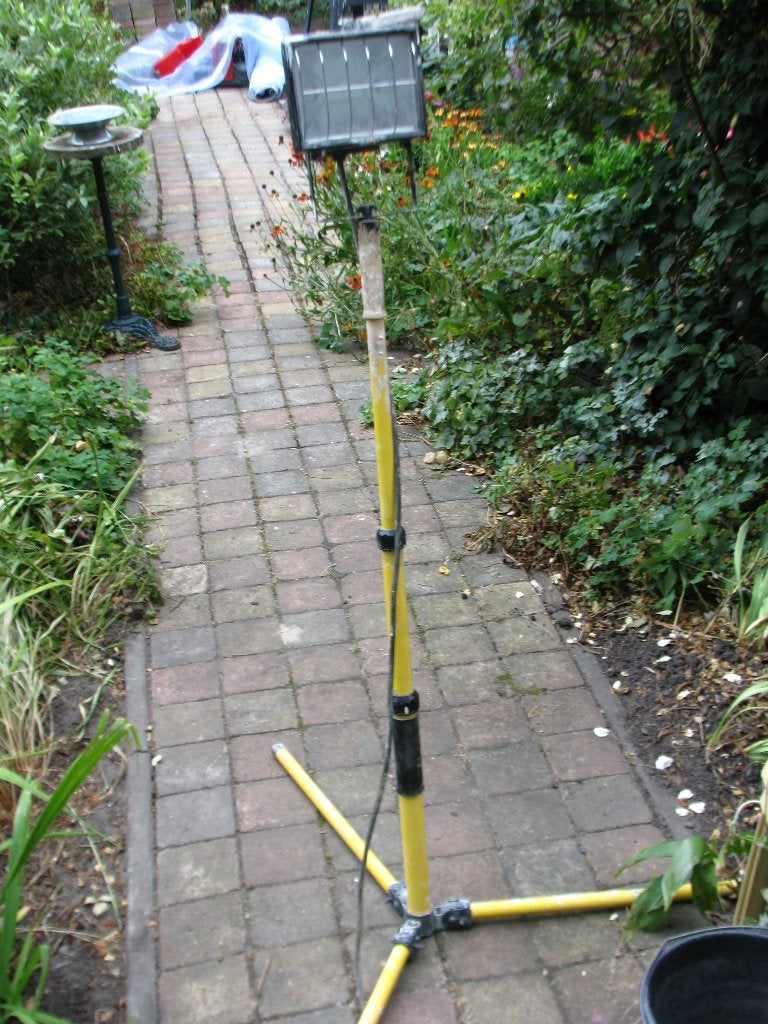 bouwlamp op statief, Ophalen, Gebruikt, 500 watt of meer, Met statief