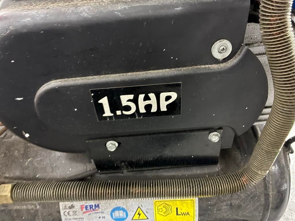 Ferm Compressor 1.5HP - Gebruikt, Ophalen, Gebruikt, 6 tot 10 bar, Minder dan 200 liter/min