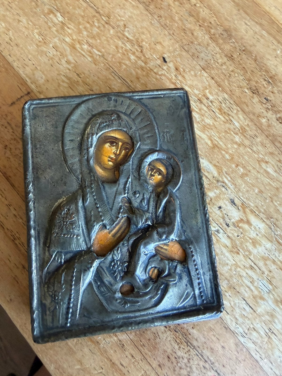 Russische orthodoxe icoon Moeder Gods van Kazan 1880–1910, Antiek en Kunst, Ophalen of Verzenden