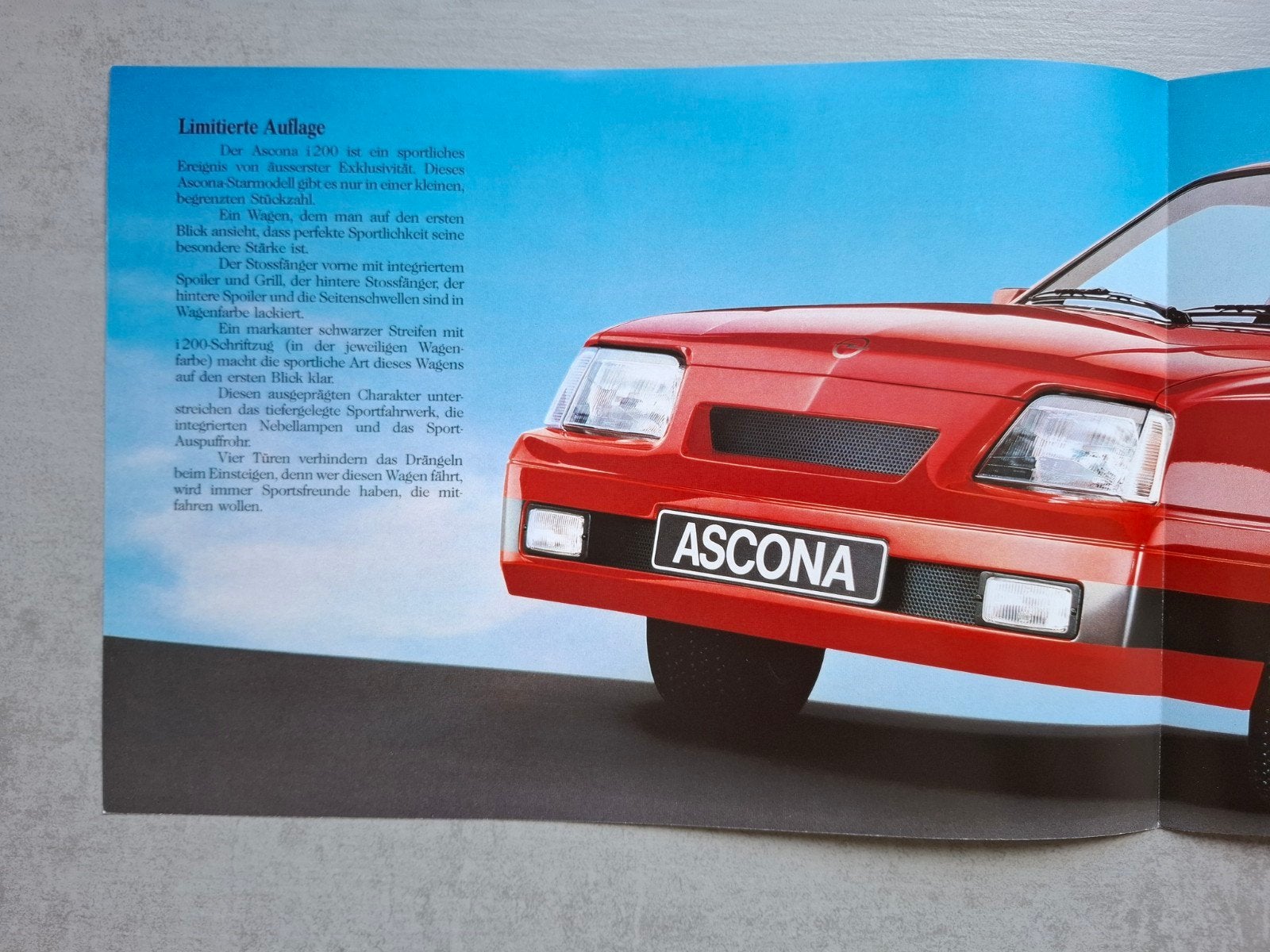 Opel Ascona i200 folder - 1986, Ophalen of Verzenden, Zo goed als nieuw, Opel
