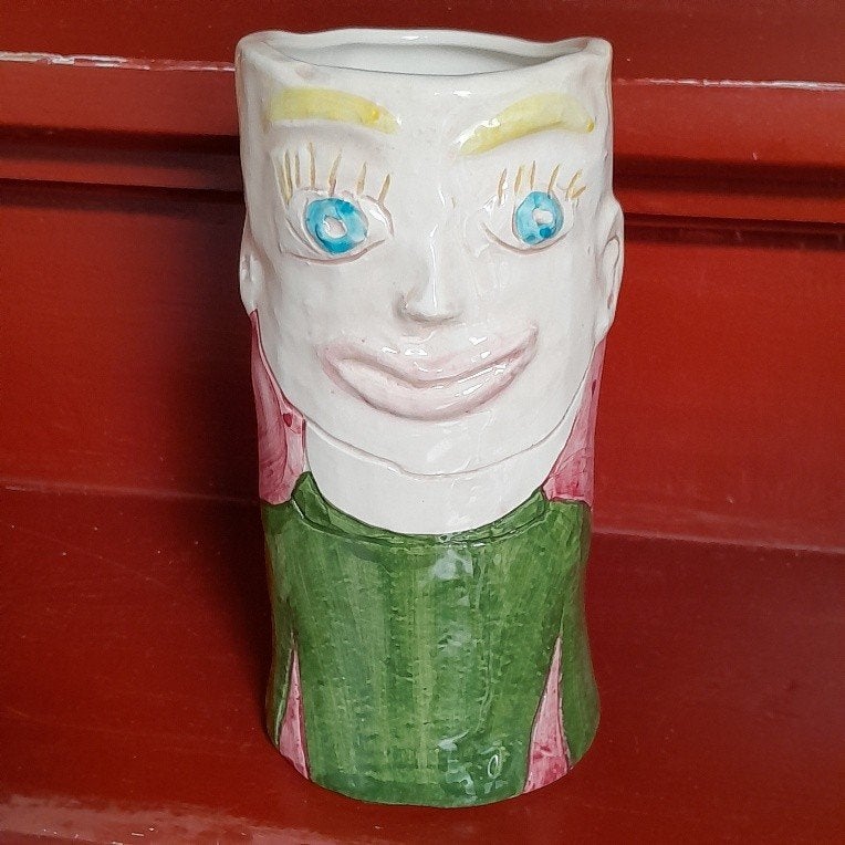 Vaas Philadelphia, Gebruikt, Meerkleurig, Ophalen of Verzenden, 20 cm