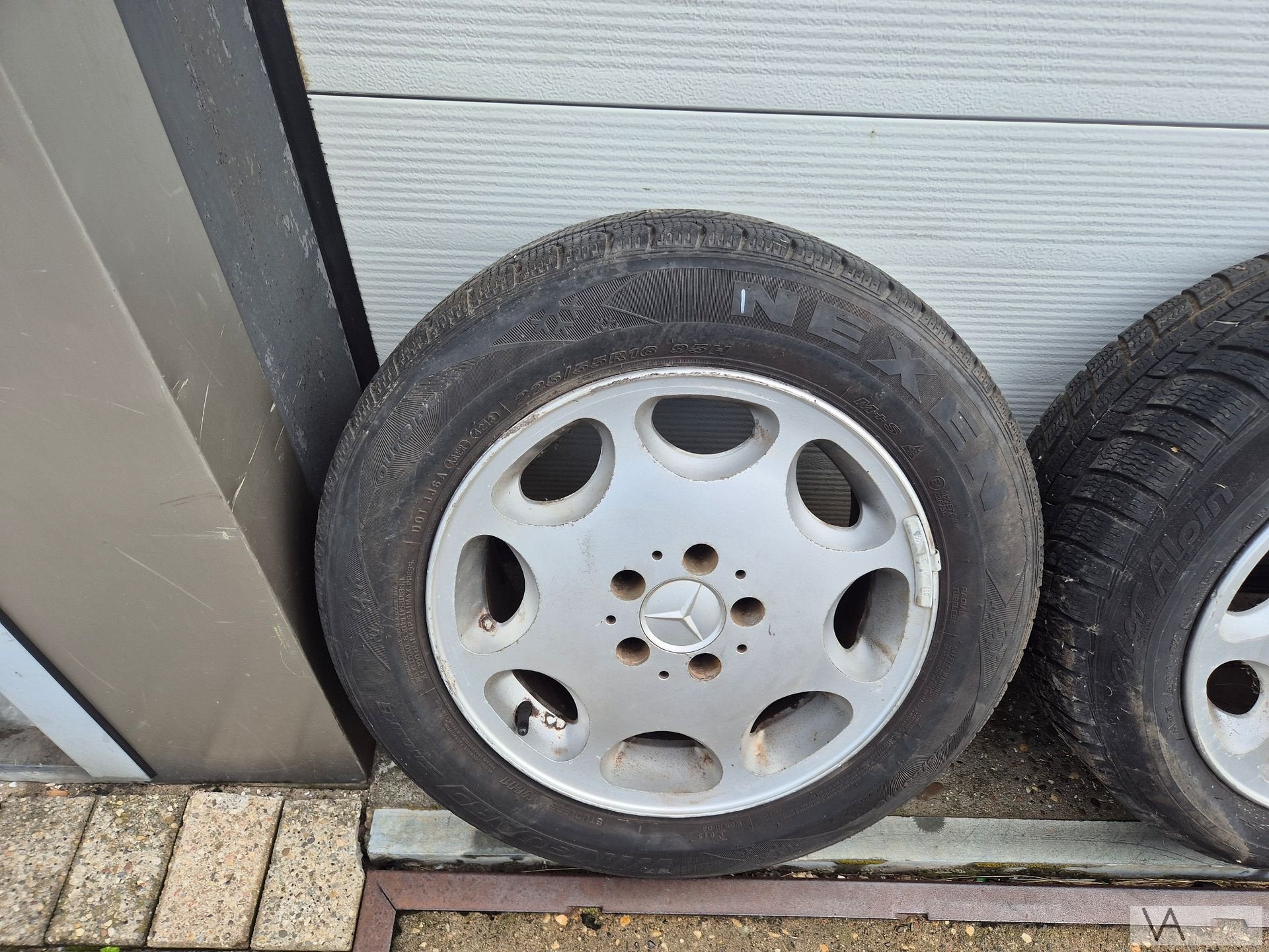 Set 3 velgen Mercedes W124 e500 500e W129 16 inch 1244011402, Auto-onderdelen, Banden en Velgen, Gebruikt, -, -, Banden en Velgen