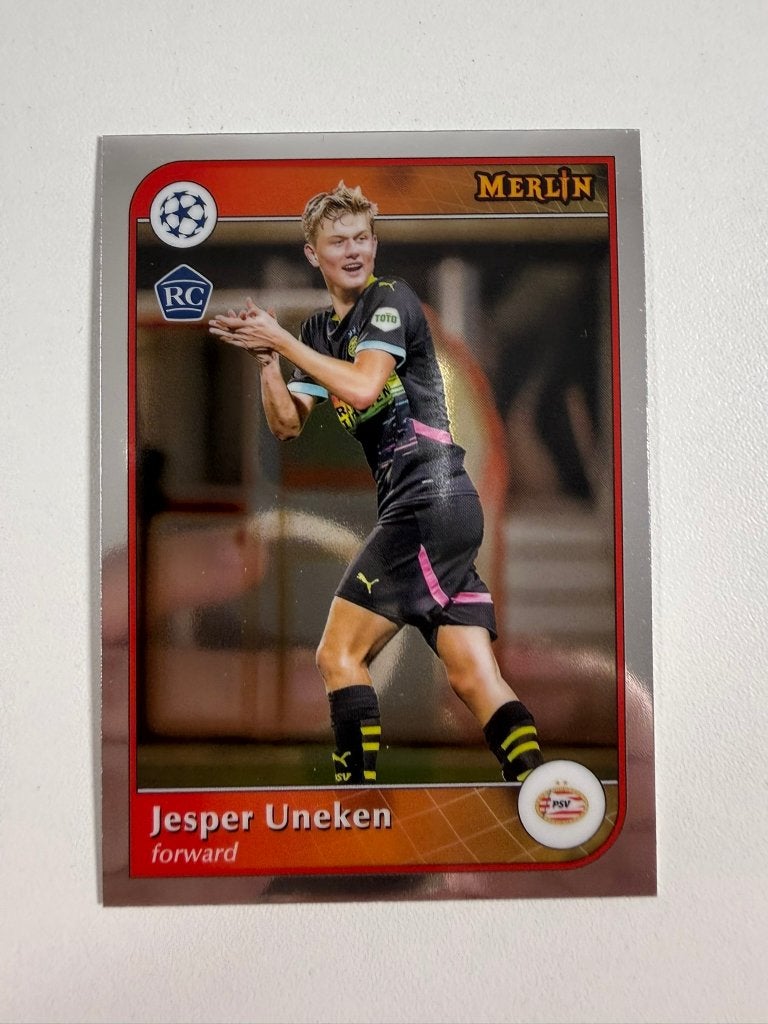 62 Jesper Uneken RC Topps Merlin 2024-25, Ophalen of Verzenden, Nieuw, PSV, Poster, Plaatje of Sticker
