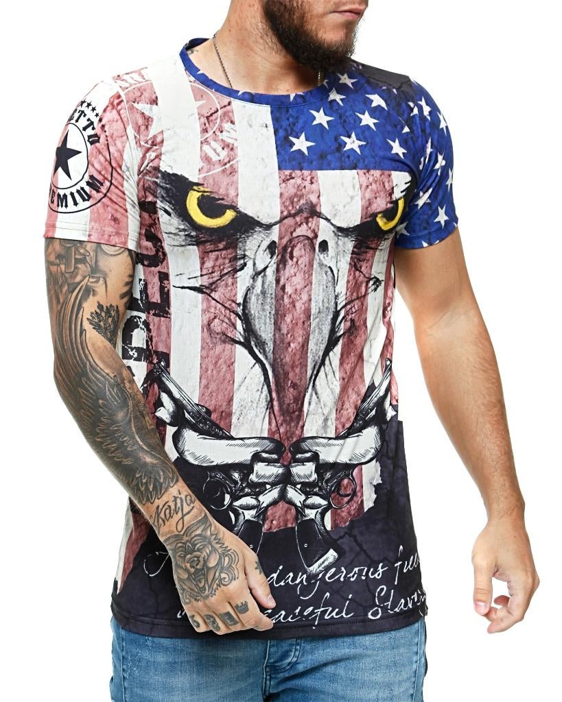 USA print t-shirt maat M, Ophalen of Verzenden, Nieuw, Maat 48/50 (M), Overige kleuren