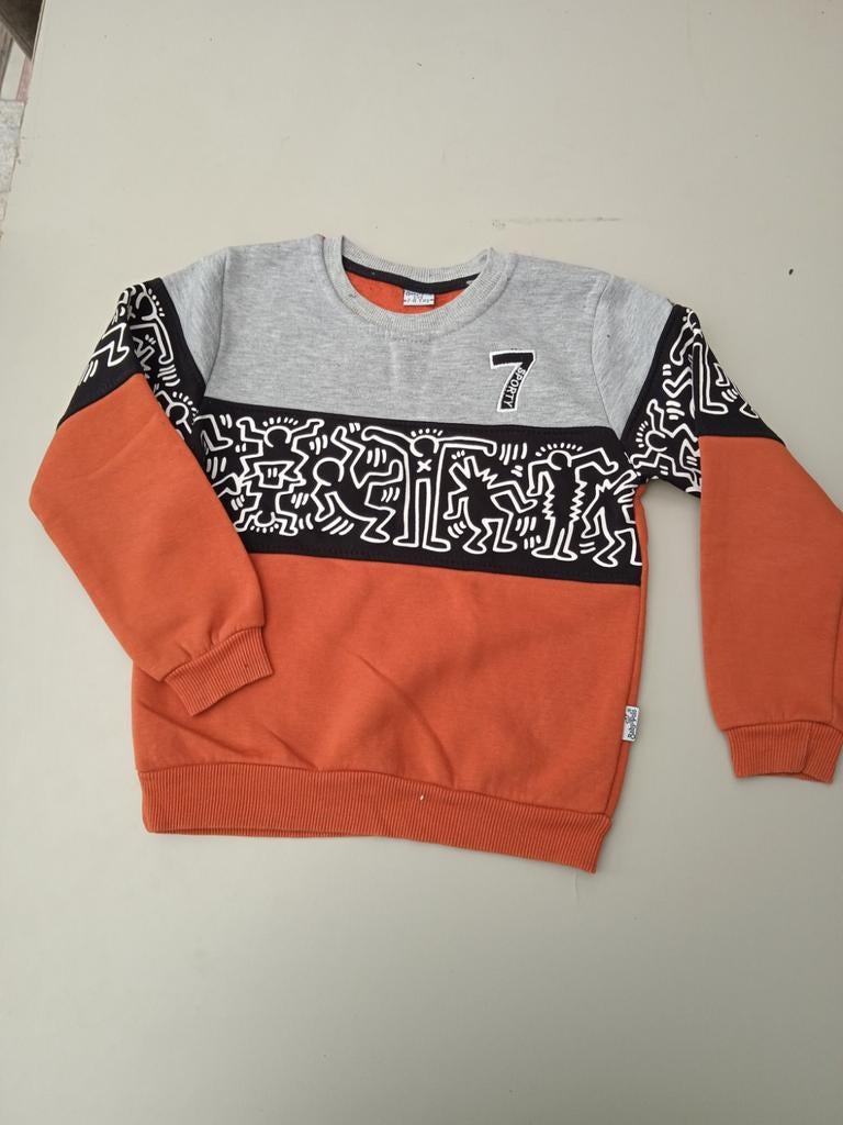 Stoere Kinder Trui met Keith Haring Print - Maat 7-8 Jaar, Kinderen en Baby's, Ophalen of Verzenden, Gebruikt, Baby-Kids, Jongen of Meisje