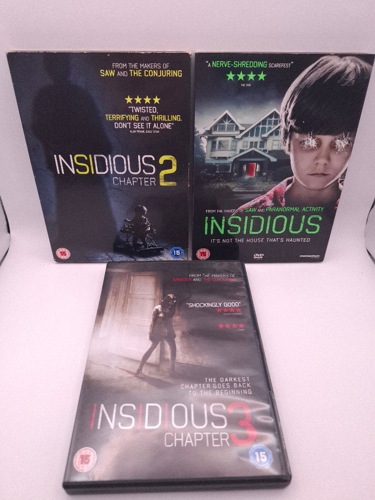 insidious 1 tm 3 dvd, Cd's en Dvd's, Vanaf 16 jaar, Ophalen of Verzenden, Zo goed als nieuw, Overige genres