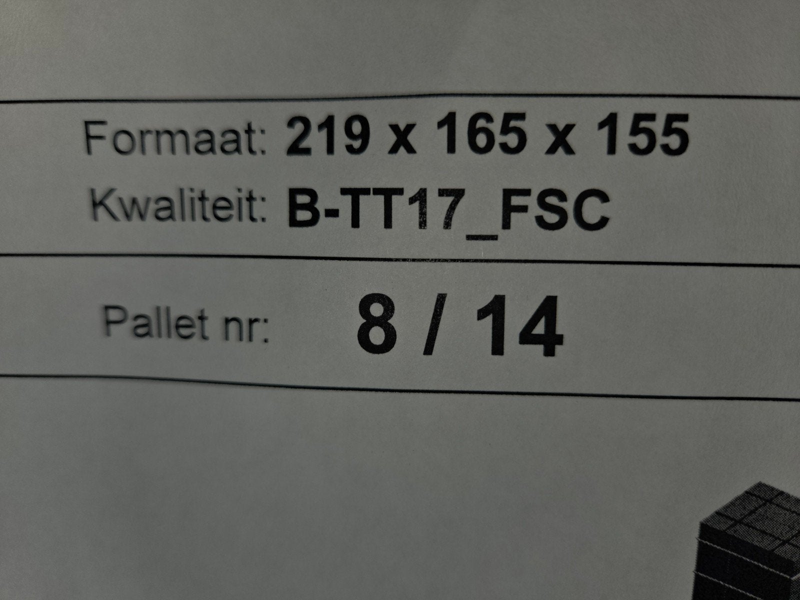 Pallets met dozen - Formaat 219x165x155, Ophalen, Overige categorieën