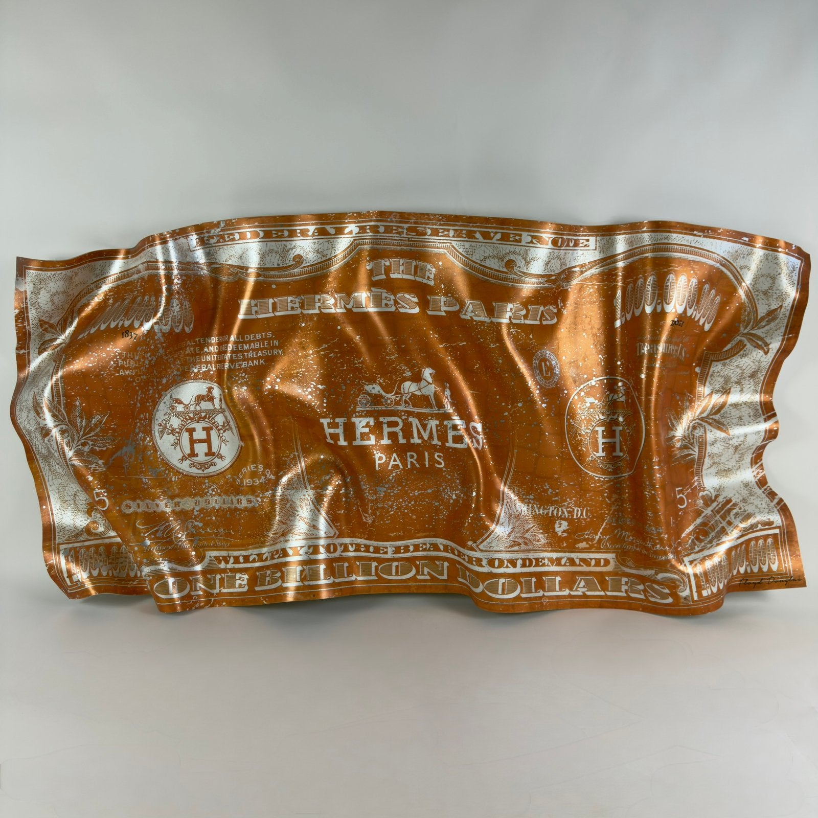 Floyd Douglas – Hermès Dollar Bill, Ophalen, Overig onderwerp, Kunststof, Gemengde techniek