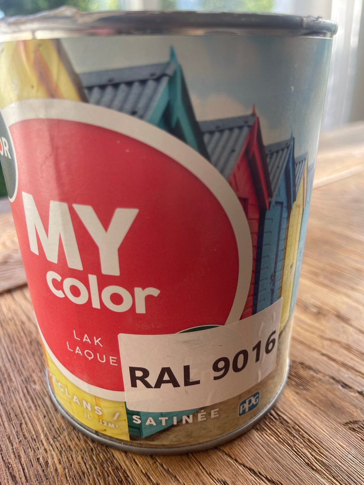 Histor My Color Lak RAL 9016 Zijdeglans - Klein beetje gebru, Ophalen, Wit, Zo goed als nieuw, Lak