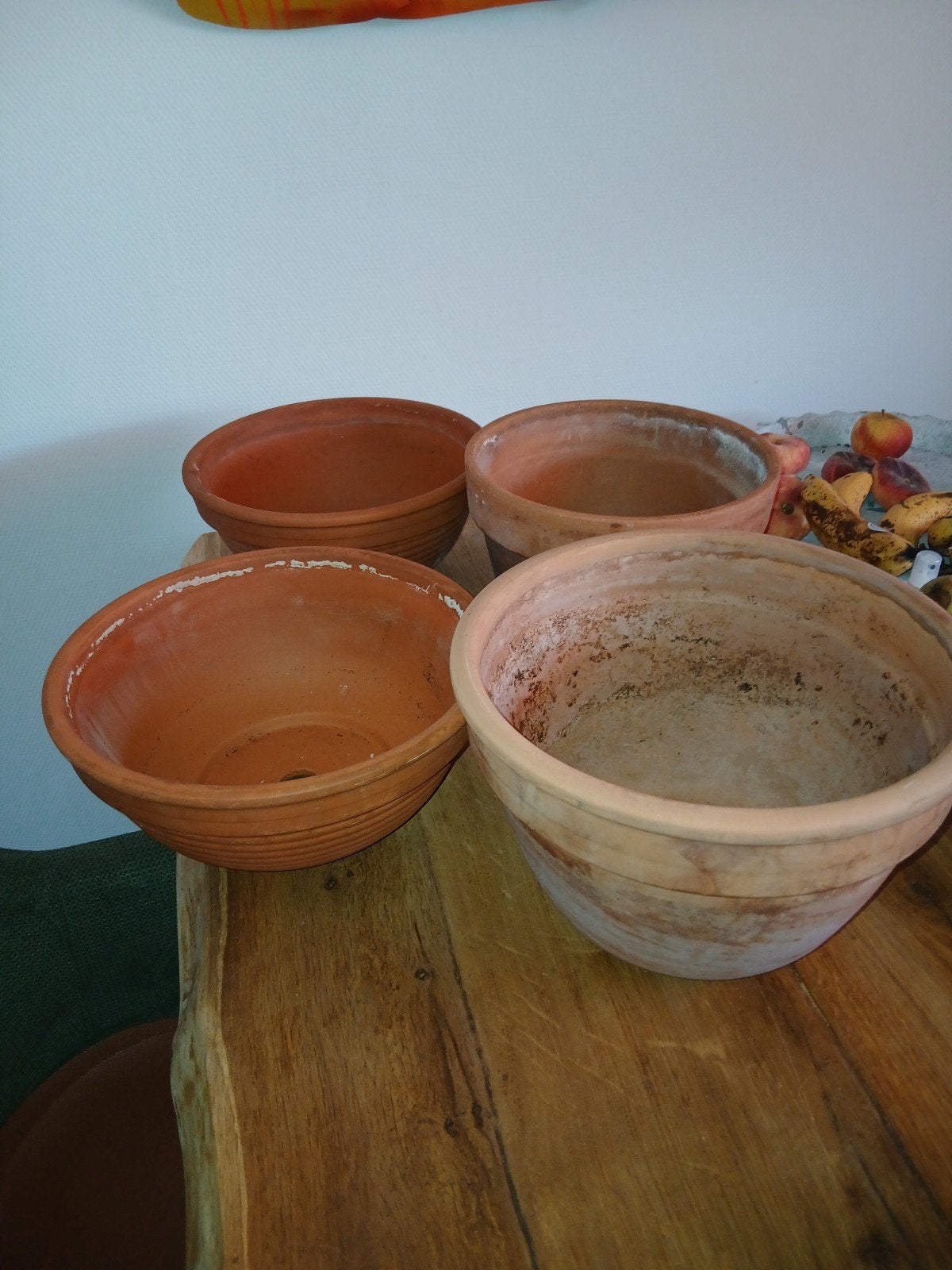 4 Terracotta potten 30cm doorsnede, Tuin en Terras, Bloempotten, 25 tot 40 cm, Gebruikt, Rond, Ophalen of Verzenden