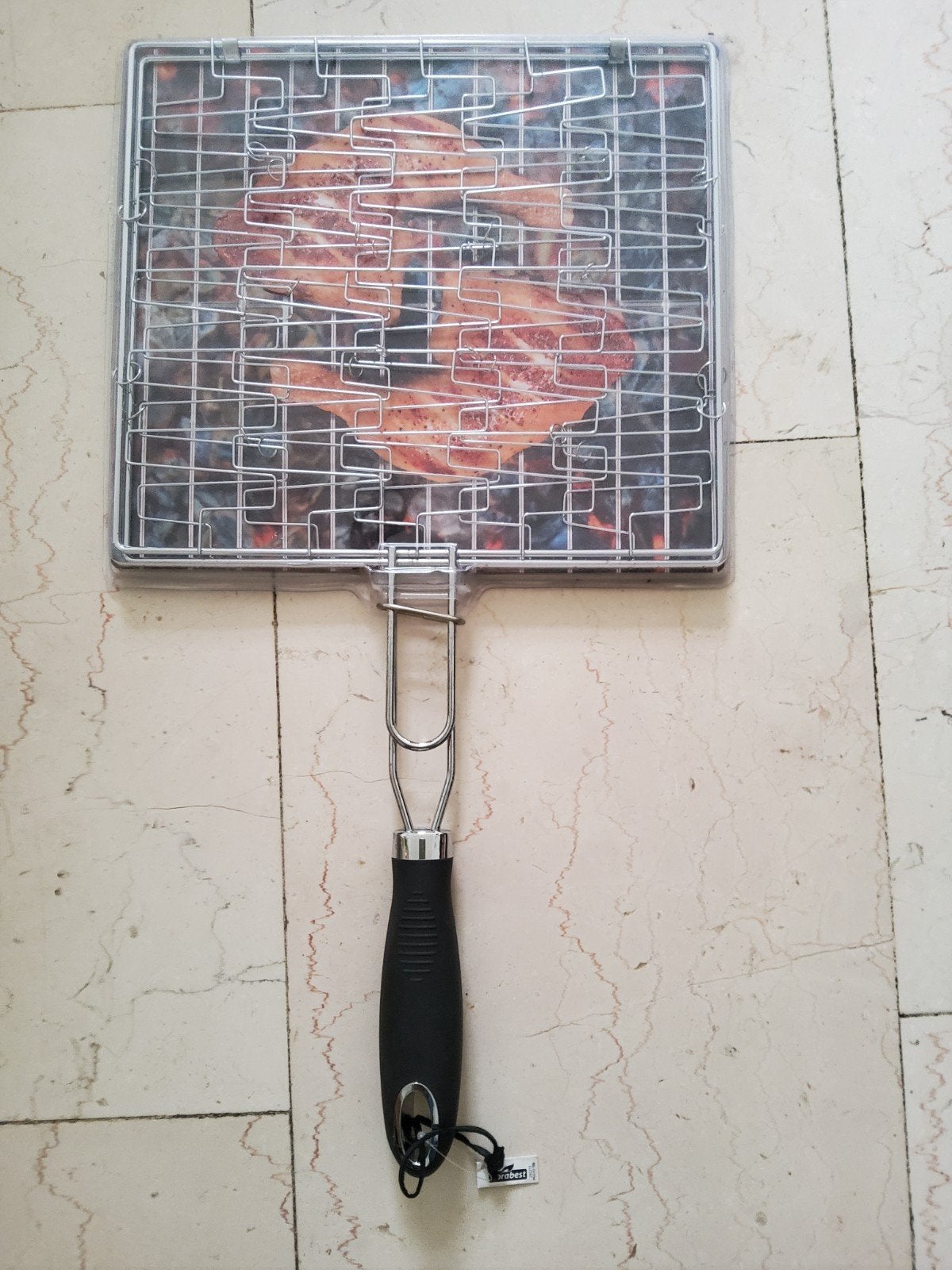 FloraBest BBQ mand - Grillmand met ergonomisch handvat, Ophalen of Verzenden, Nieuw, FloraBest