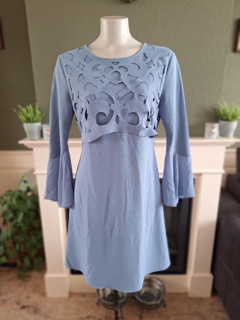 Rinascimento trompet blauwe jurk L 42, Kleding | Dames, Knielengte, Gedragen, Verzenden, Blauw
