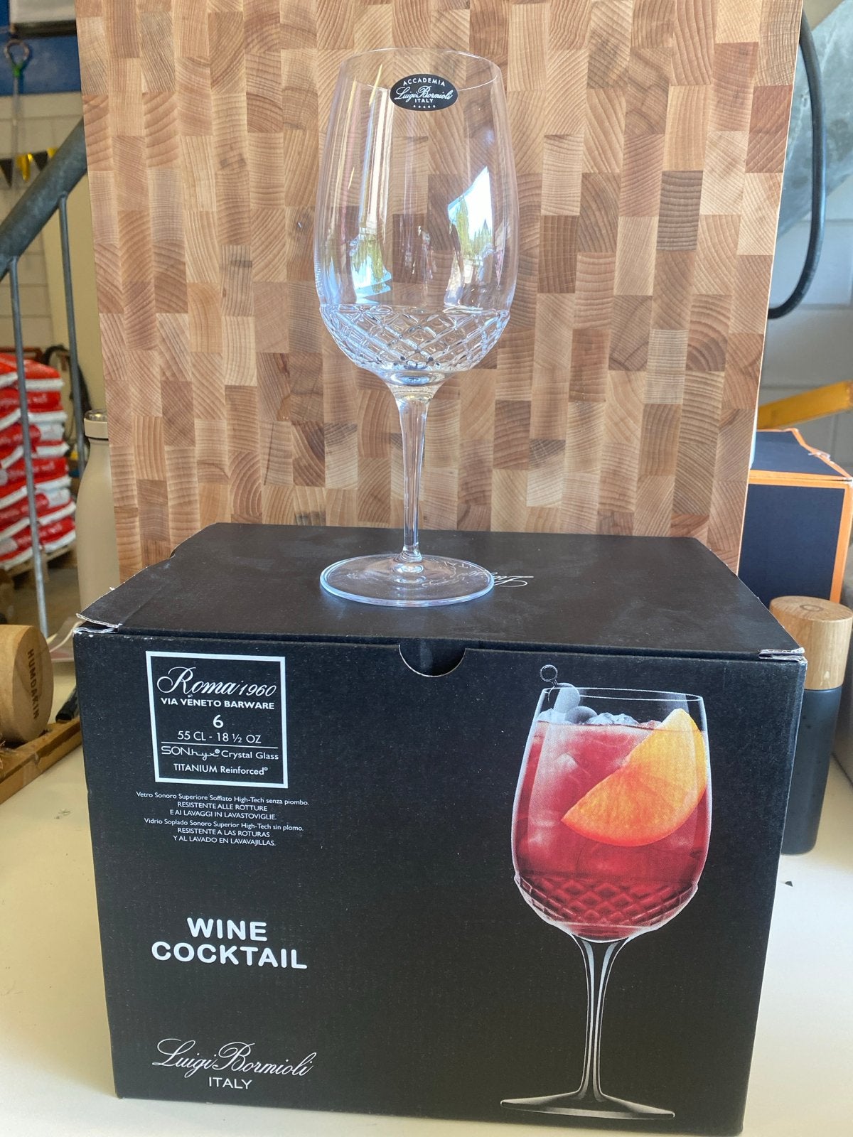 Luigi Bormioli Romagnolo Wijn/Cocktail Glazen - 5 stuks, Onbekend, Nieuw, Ophalen of Verzenden, Onbekend