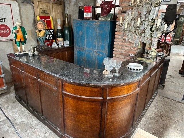 antieke oude bar toonbank balie art deco, Ophalen of Verzenden, Gebruikt