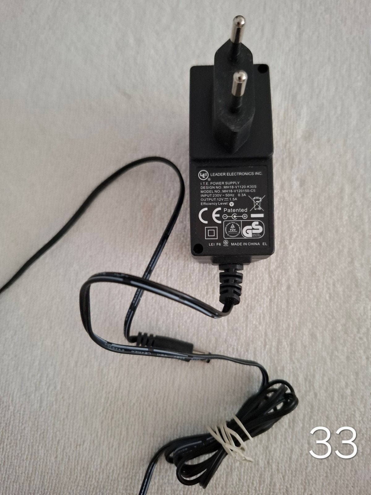 AC adapter Leader electronics 12V 1,5A, Ophalen of Verzenden