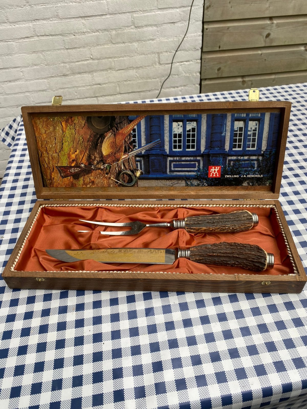 Vintage jachtbestek - trancheerset van Zwilling, Ophalen of Verzenden