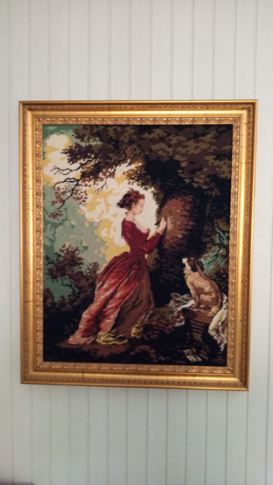 Prachtig groot geborduurd schilderij 🌸, Ophalen