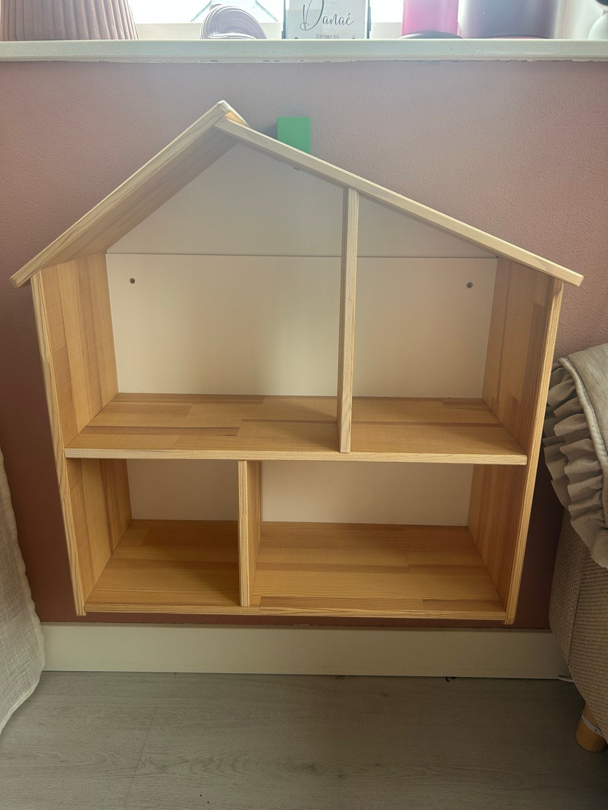 Houten poppenhuis/wandrekje IKEA FLISAT, Ophalen, Zo goed als nieuw, Poppenhuis