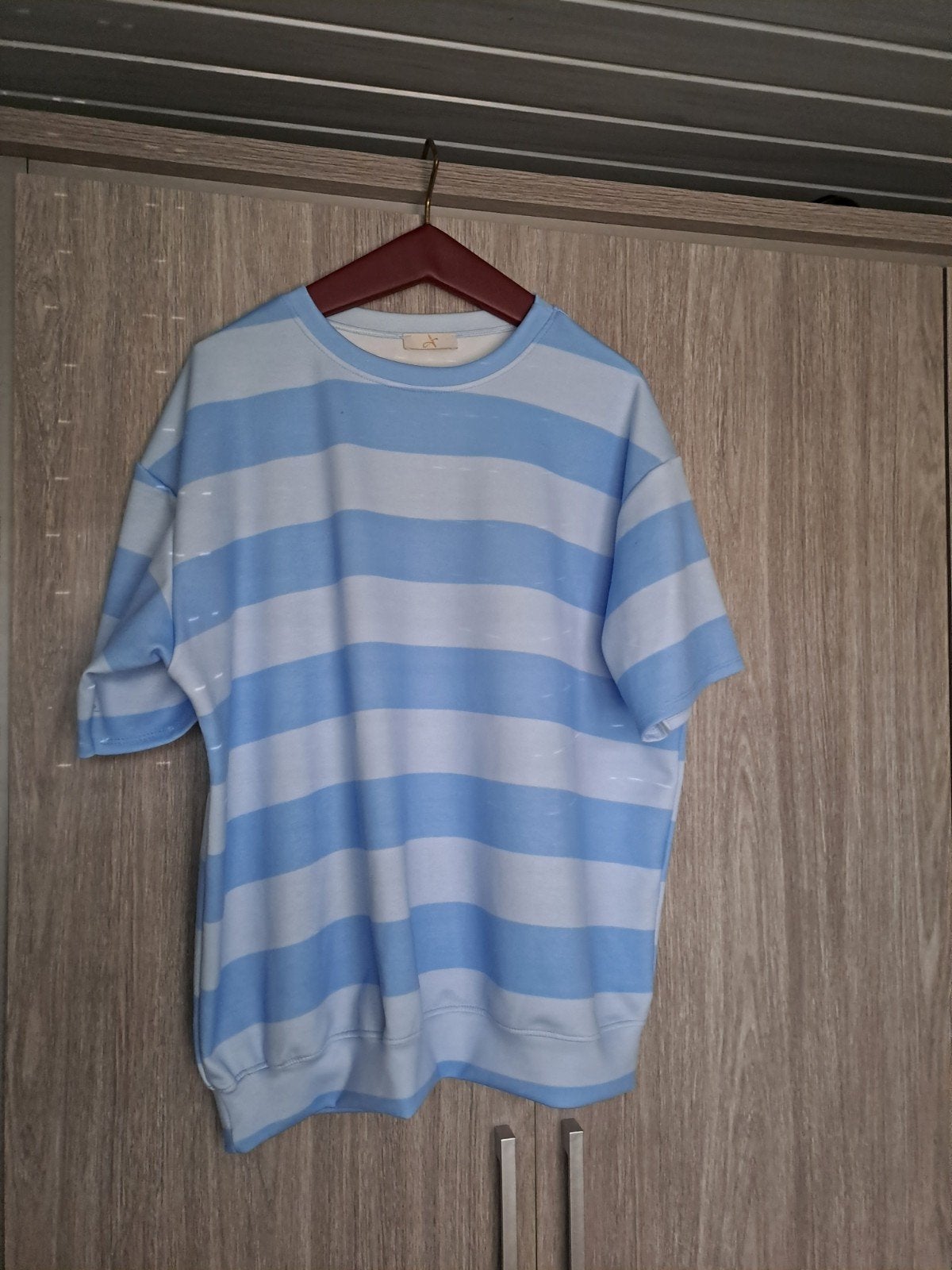 Trui met korte mouwen maat 48/50, Blauw, Trui of Vest, Nieuw, Ophalen of Verzenden