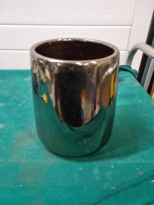 bloempot zilver kleurig, Ophalen of Verzenden, 'T Olde Gre-j, Info@toldegrej.nl, Endepoelstraat 20f Didam