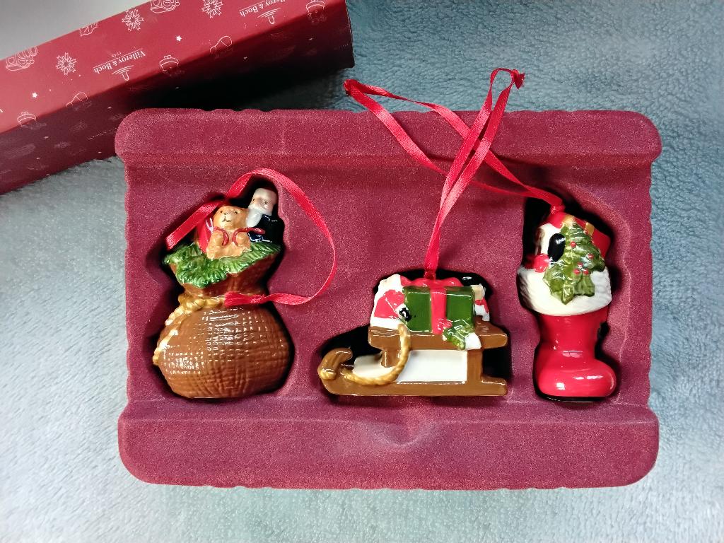 3 Kerst Ornamenten Villeroy & Boch, Verzenden, Zo goed als nieuw