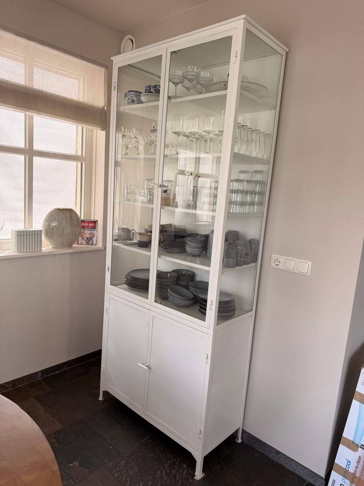 Stalen Apothekerskast Wit, Huis en Inrichting, Ophalen, Gebruikt, 200 cm of meer, 50 tot 100 cm