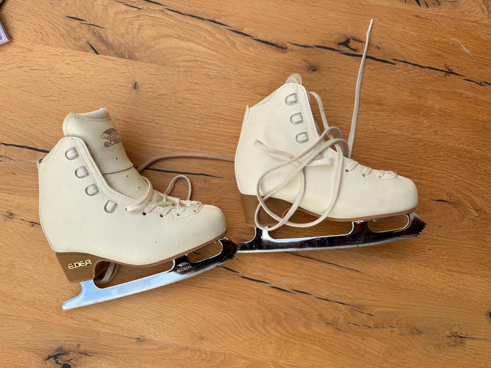 Witte Edea Tempo kunstschaatsen - Maat 215 (32/33), Overige merken, Gebruikt, Ophalen of Verzenden, Kunstschaatsen