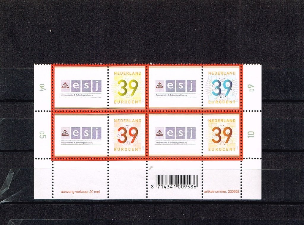 esj blok van 4 persoonlijke zegel 39 (2003) /ap80.5, Postzegels en Munten, Ophalen of Verzenden, Na 1940, Postfris