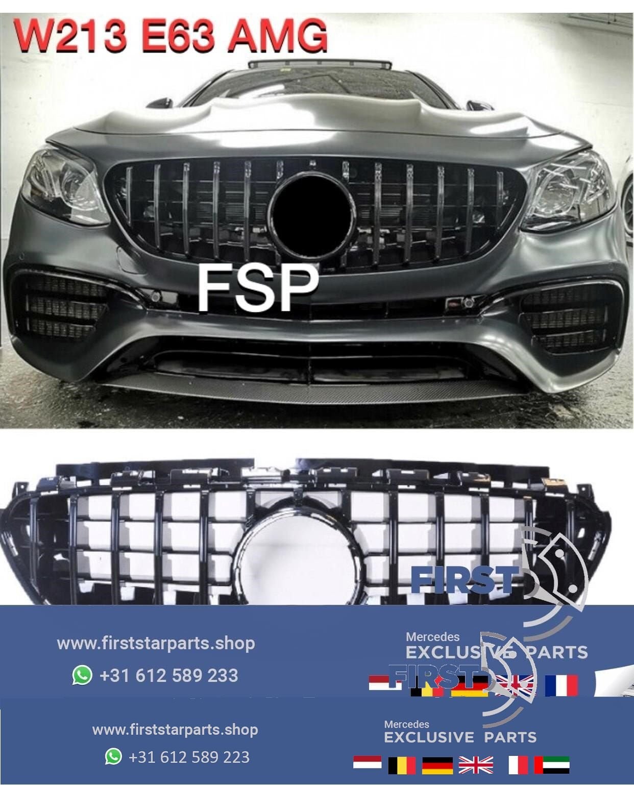 W213 E63 E KLASSE PRE-FACELIFT E63S AMG GT GRIL 2016-2020
