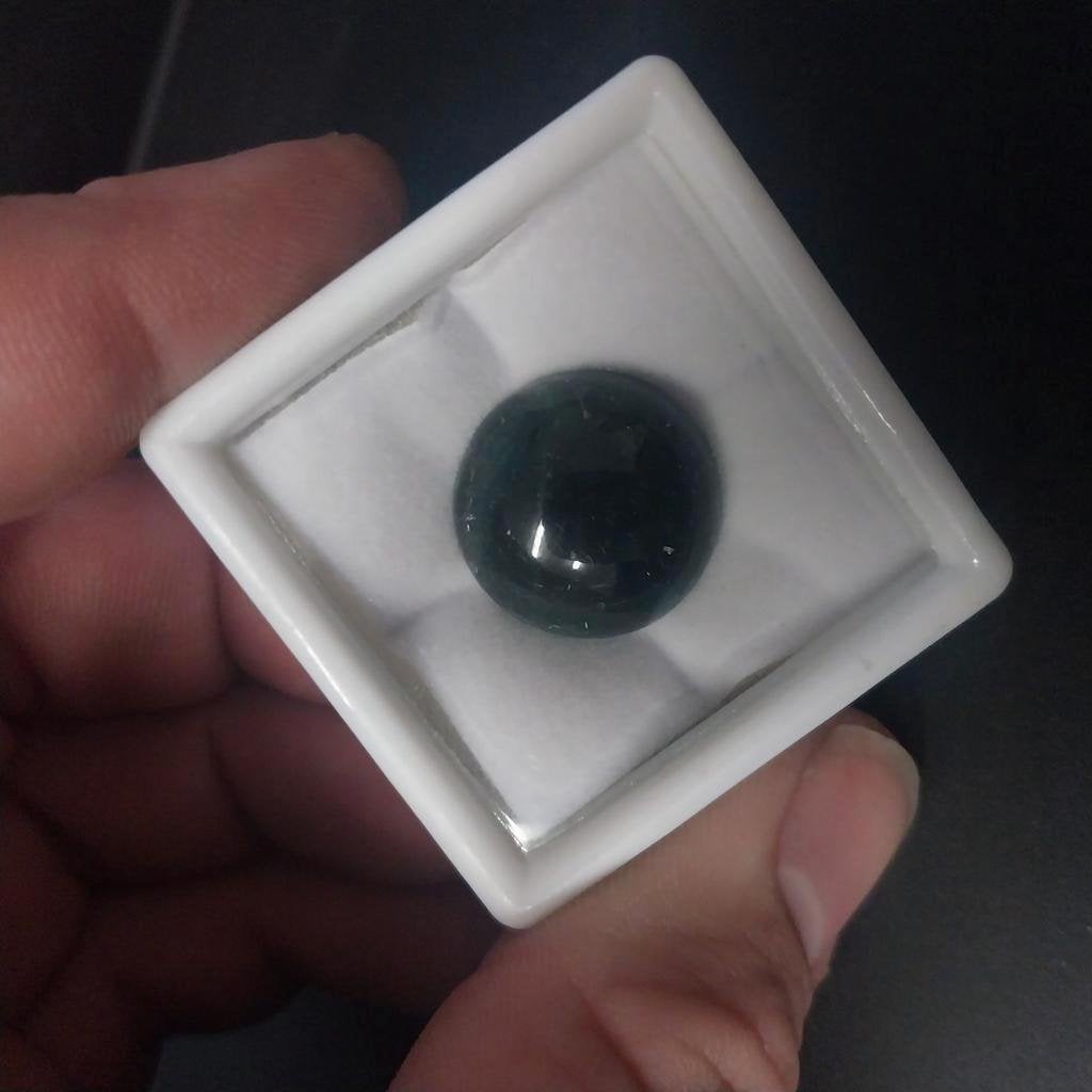Grote donker groene toermalijn cabochon, Ophalen of Verzenden