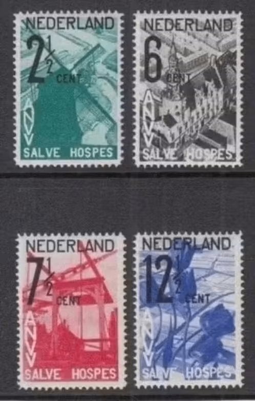nederland nvph 244 - 247 (ongebr), Postzegels en Munten, Verzenden, T/m 1940, Postfris