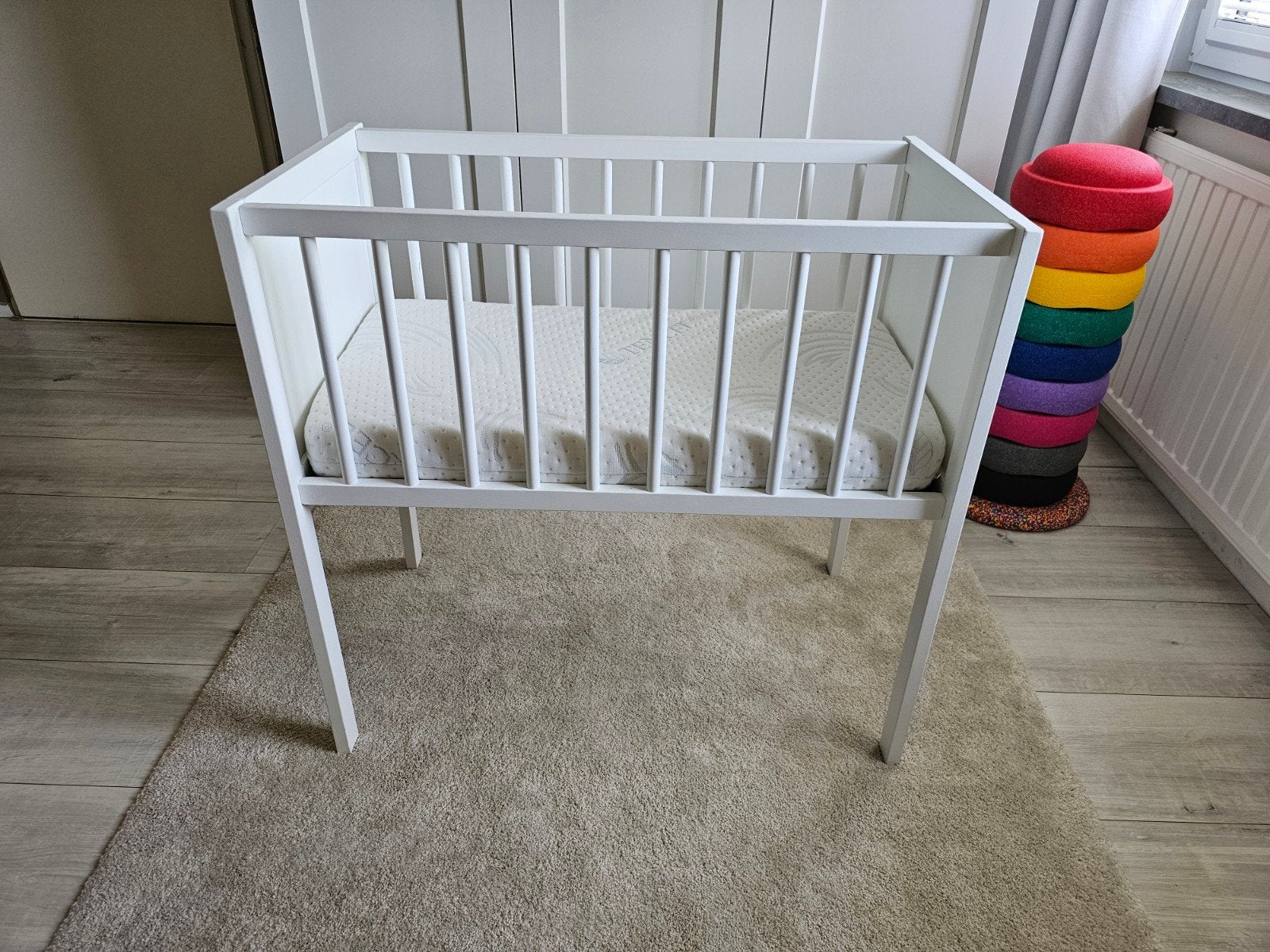 Europe Baby Wieg Jill Mat Wit 40 x 80 cm met Tencel matrasje, Ophalen, Gebruikt, Wieg