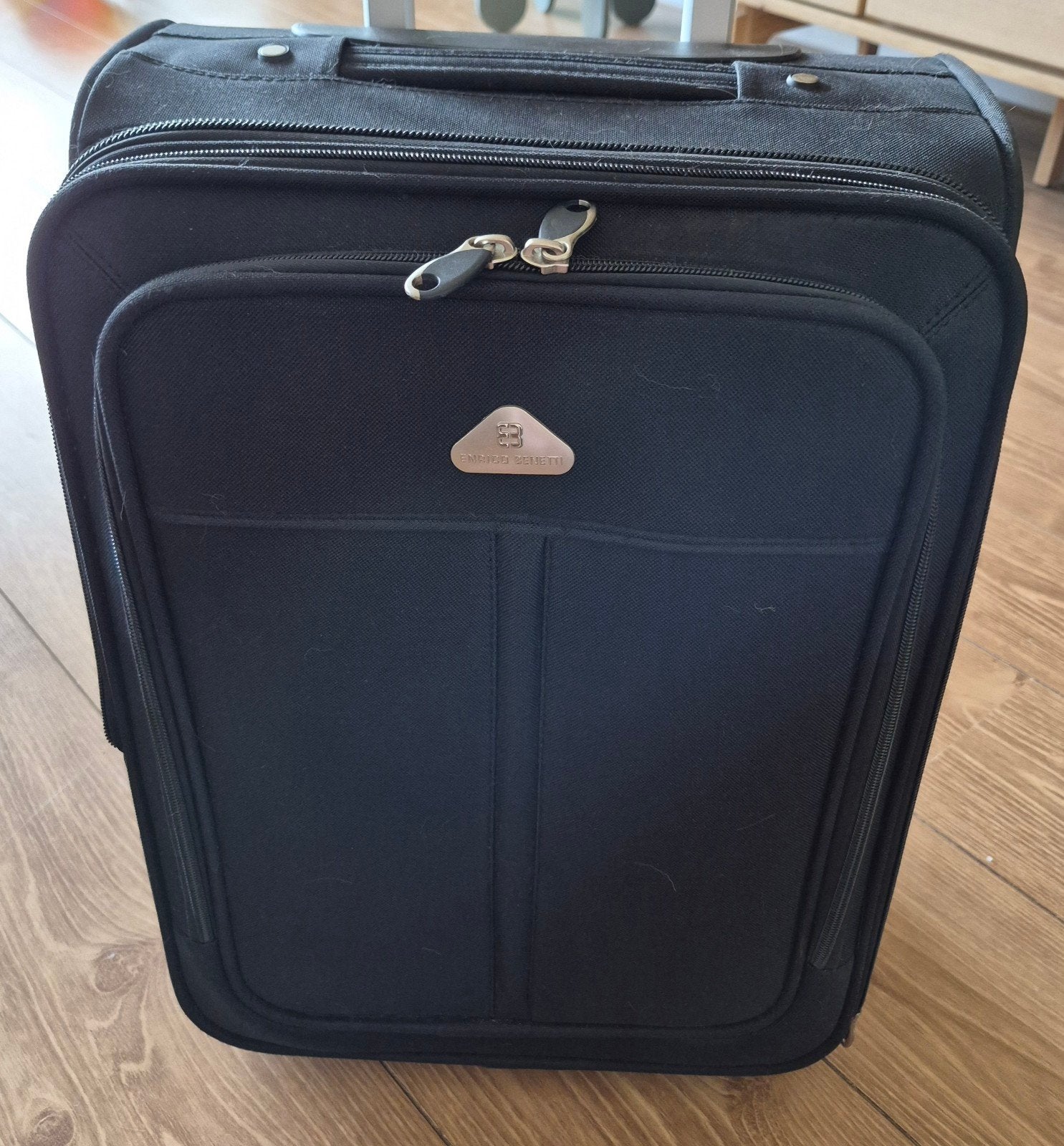 Zwarte Enrico Benetti reistrolley koffer, Gebruikt, 20 tot 30 cm, Zwart, Ophalen of Verzenden