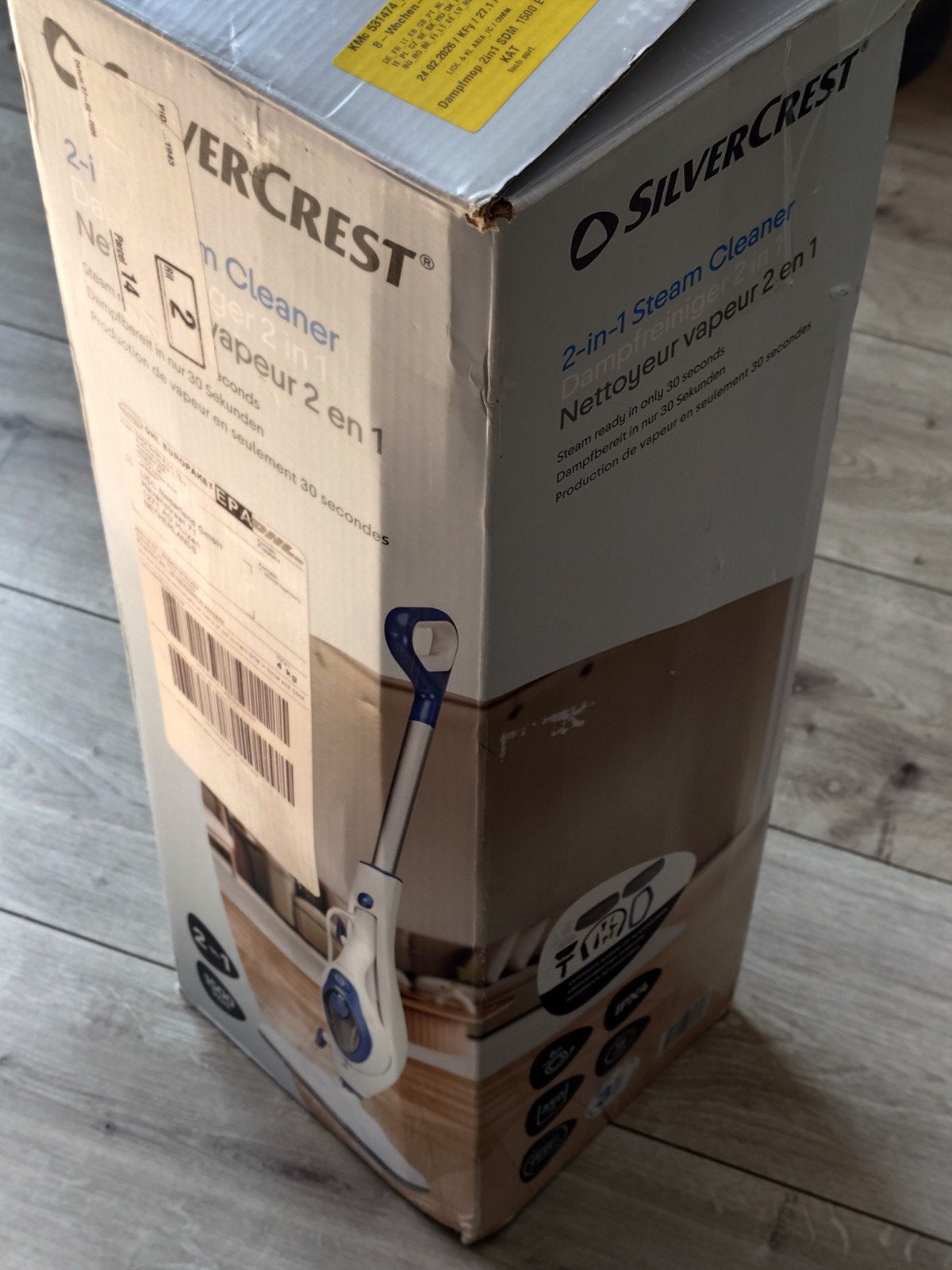 Silvercrest 2 in 1 stoomreiniger 1500 w handstoomreiniger, Ophalen, Overige typen, Minder dan 20 cm, Zo goed als nieuw