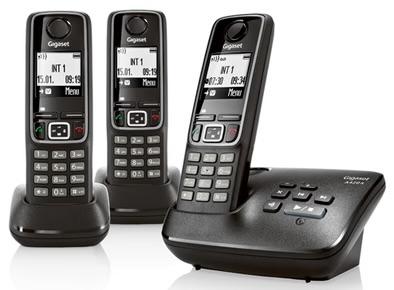 Gigaset A420A Trio DECT telefoon met antwoordapparaat, Ophalen of Verzenden, Zo goed als nieuw, 3 handsets, Stralingsarm