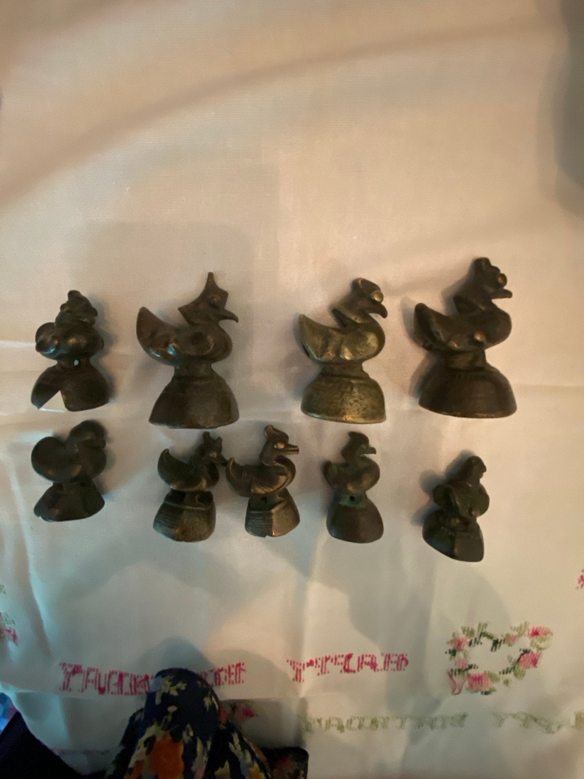 Set van 9 Antieke Opiumgewichten uit Birma (Myanmar), Ophalen of Verzenden