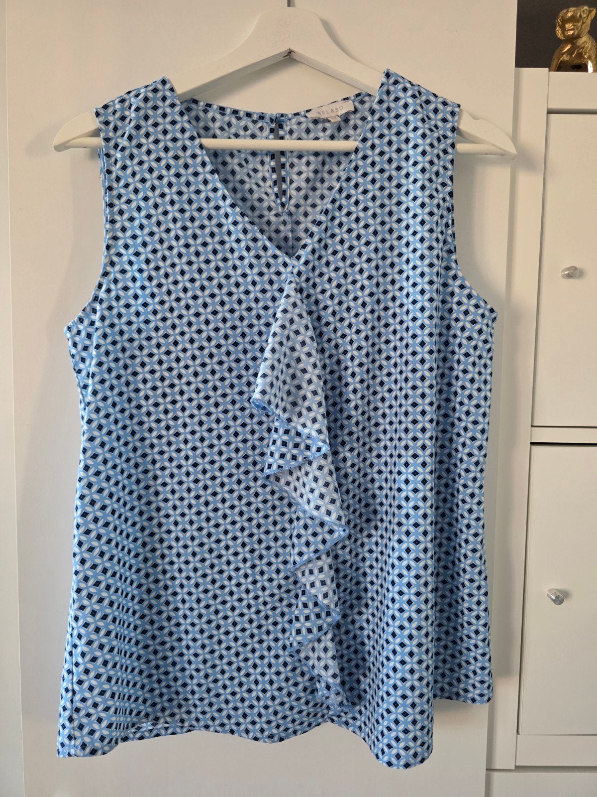 Bel&Bo ruffle top maat 38, Kleding | Dames, Maat 38/40 (M), Blauw, Bel&Bo, Ophalen of Verzenden