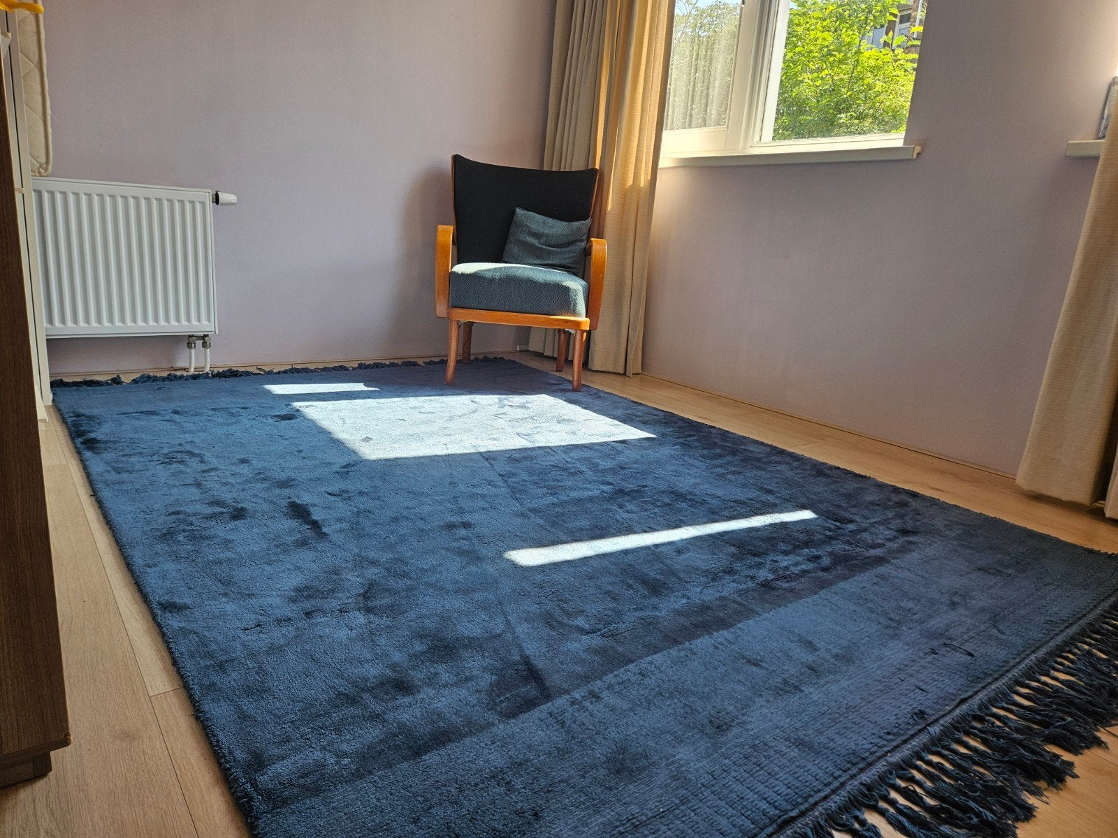 Be Pure Home Vloerkleed 170x240 cm - Blauw/Petrol, Huis en Inrichting, Stoffering | Tapijten en Kleden, Ophalen, Gebruikt, Blauw