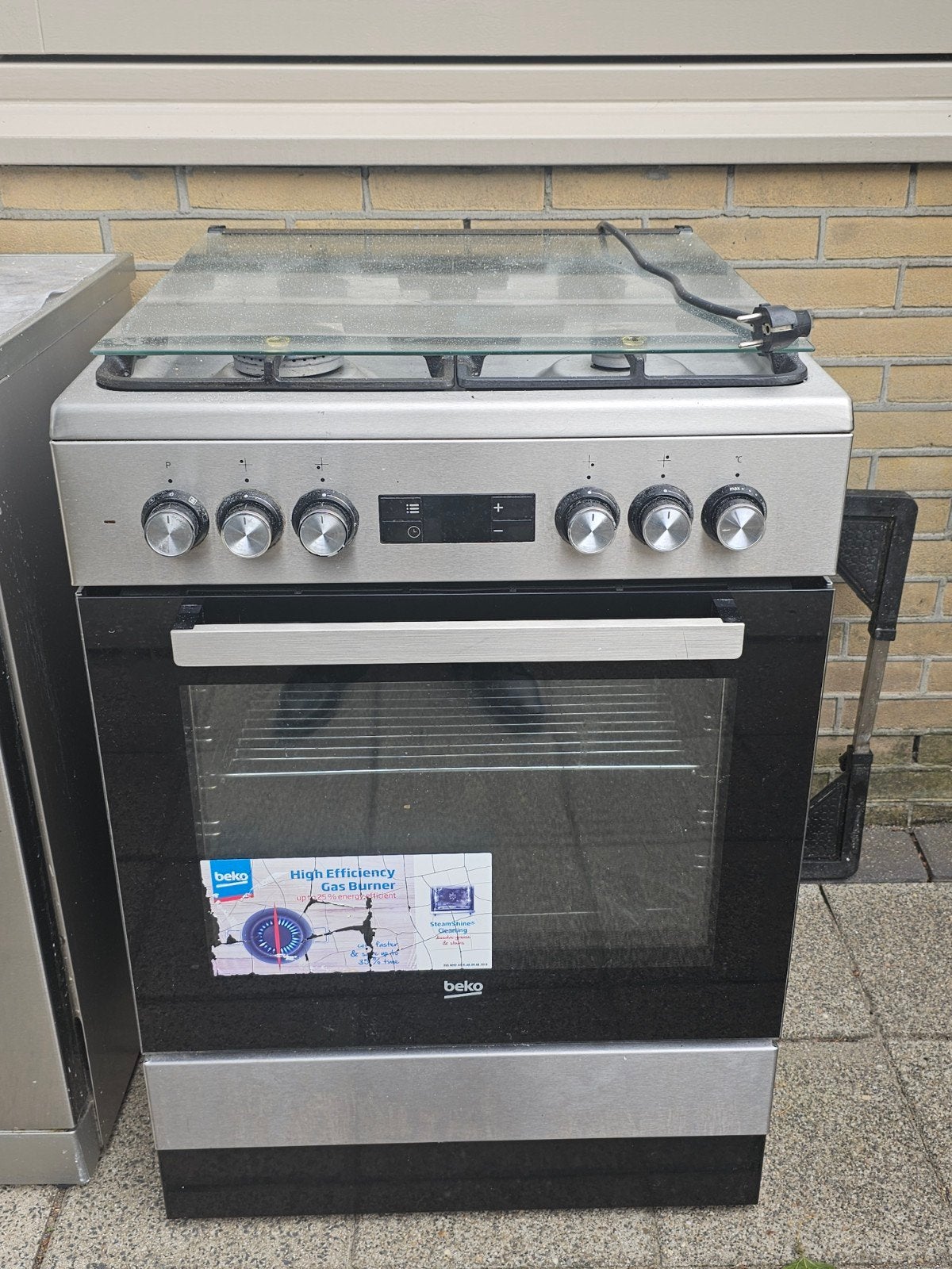 Beko Vrijstaand Gasfornuis met Oven - Zo goed als nieuw, Ophalen, 60 cm of meer, 4 kookzones, Zo goed als nieuw