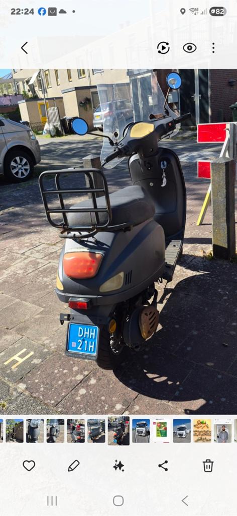 Gebruikte scooter met windscherm - Ideaal voor woon-werk, Fietsen en Brommers, Gebruikt, Onbekend, Maximaal 45 km/u, Ophalen of Verzenden