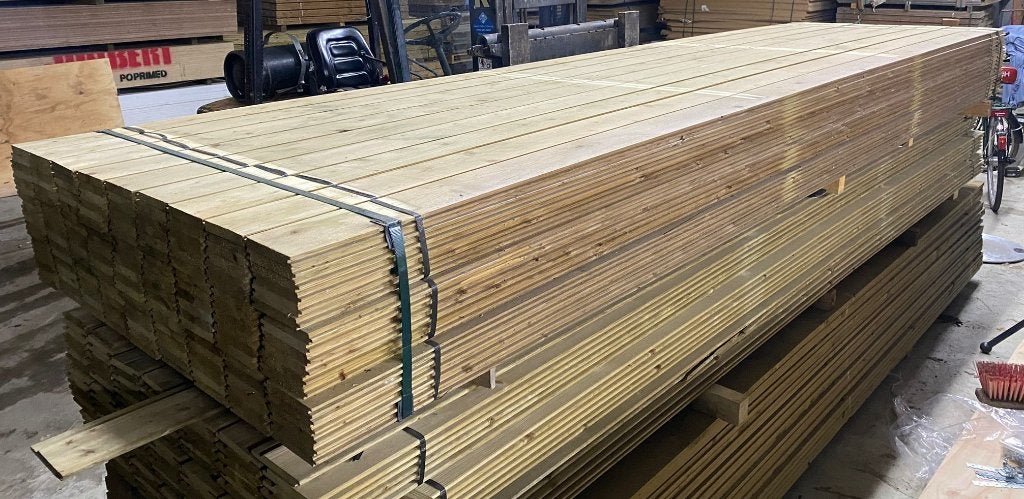 Vuren veilingdelen geimpregneerd 18x125, Ophalen, Nieuw, 250 cm of meer, Planken