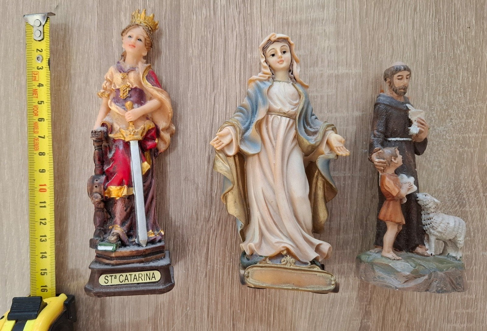 beeldjes: Maria, Sint Franciscus, Sint Catherina, Antiek en Kunst, Ophalen of Verzenden