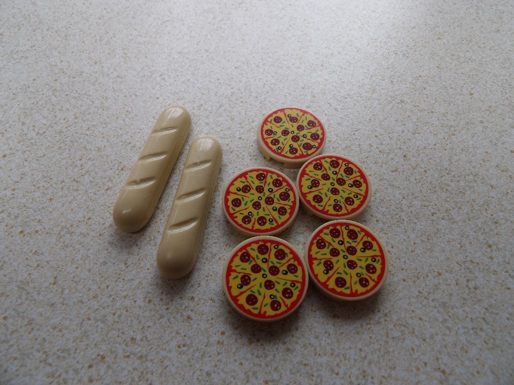 Nieuw Lego onderdelen 5x pizza 2x stokbrood, Ophalen of Verzenden, Nieuw, Accessoire, Lego